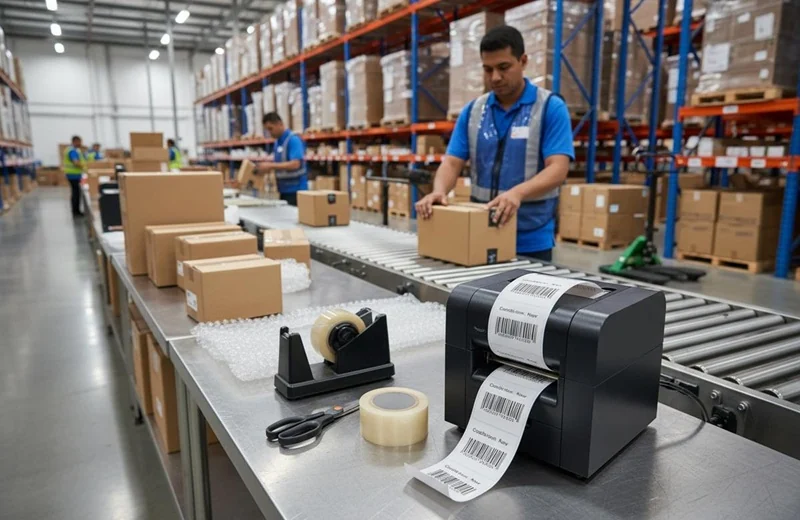 Amazon FBA carton labelling and shipment preparation in Shenzhen
