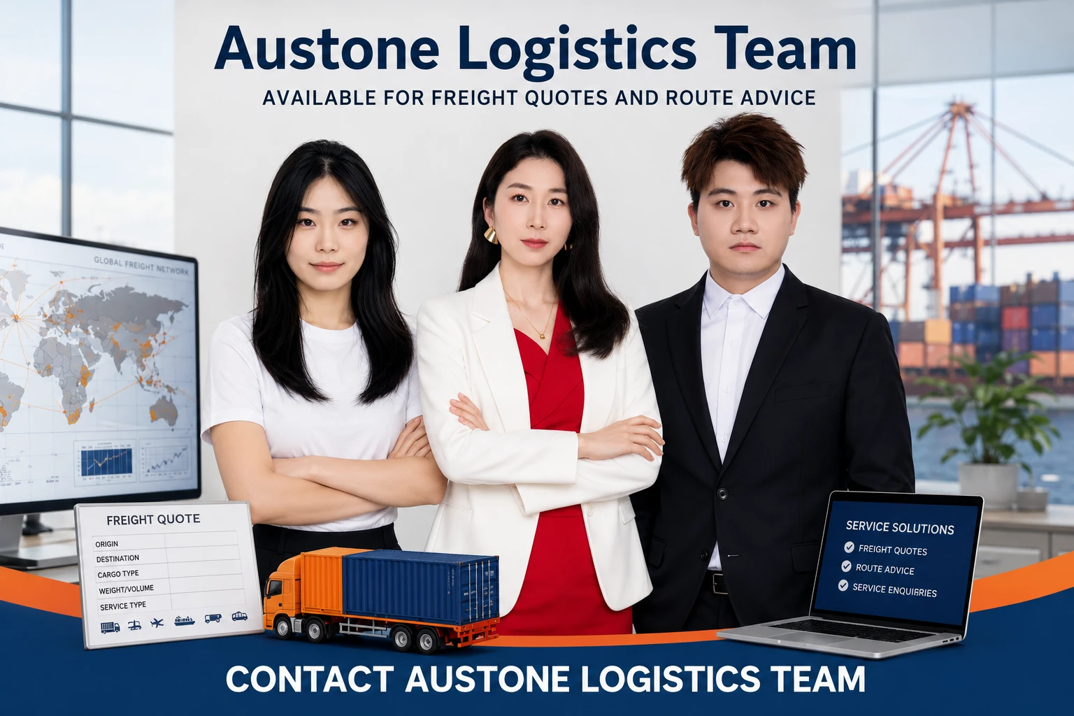 Austone Logistics team available for freight quotes and route advice