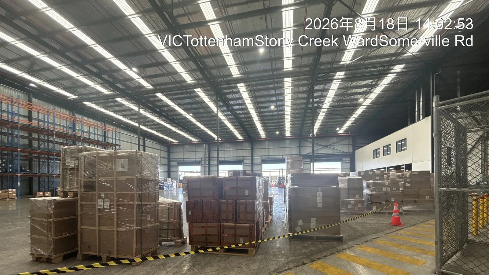 Supervised logistics vehicle transfer during a bonded-zone warehouse operation